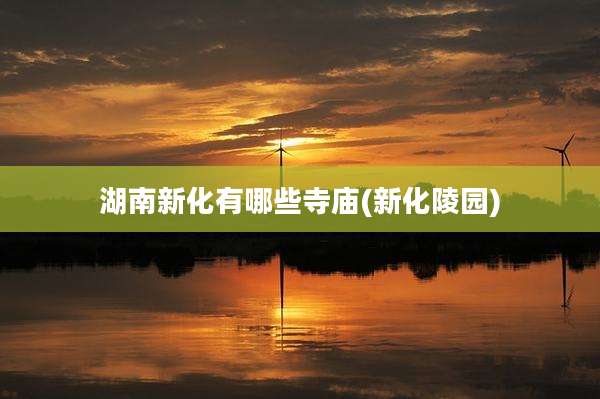 湖南新化有哪些寺庙(新化陵园)