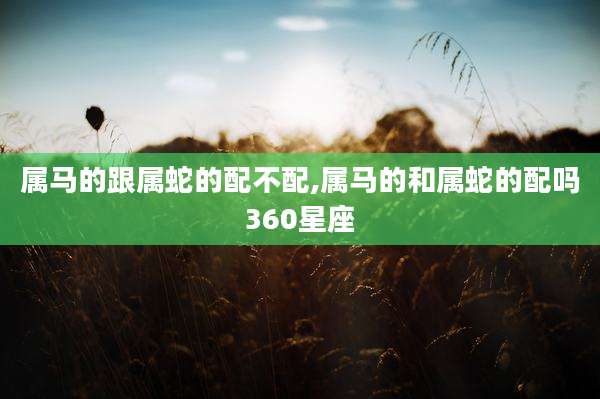 属马的跟属蛇的配不配,属马的和属蛇的配吗360星座