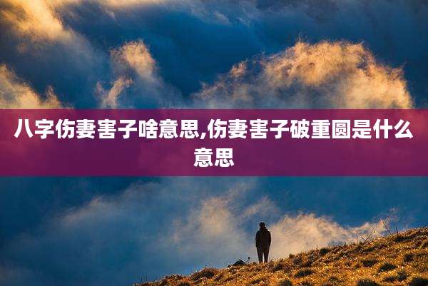 八字伤妻害子啥意思,伤妻害子破重圆是什么意思