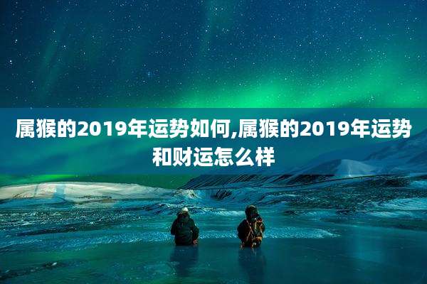 属猴的2019年运势如何,属猴的2019年运势和财运怎么样