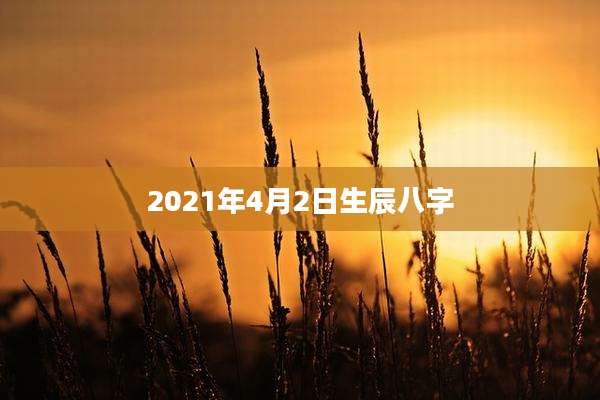 2021年4月2日生辰八字