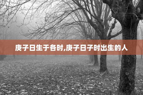 庚子日生于各时,庚子日子时出生的人