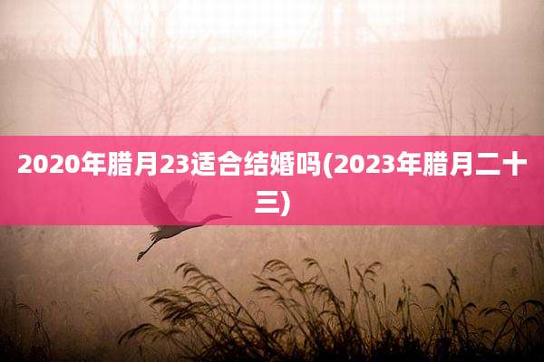 2020年腊月23适合结婚吗(2023年腊月二十三)