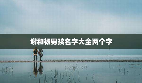 谢和杨男孩名字大全两个字
