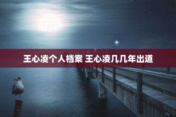 王心凌个人档案 王心凌几几年出道