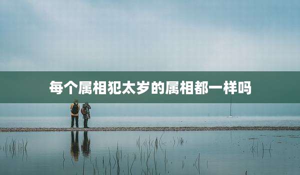 每个属相犯太岁的属相都一样吗