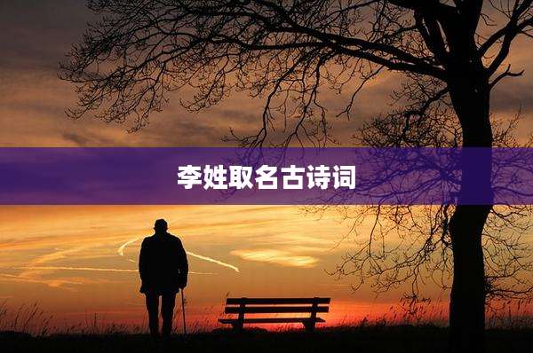 李姓取名古诗词