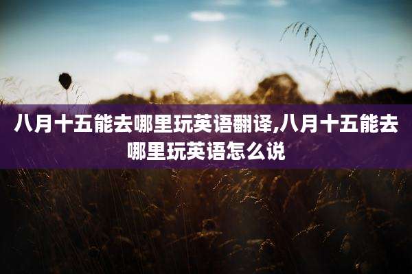 八月十五能去哪里玩英语翻译,八月十五能去哪里玩英语怎么说