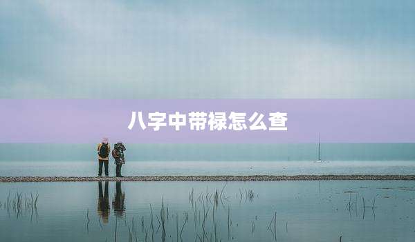 八字中带禄怎么查