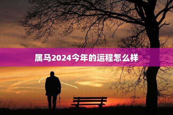 属马2024今年的运程怎么样