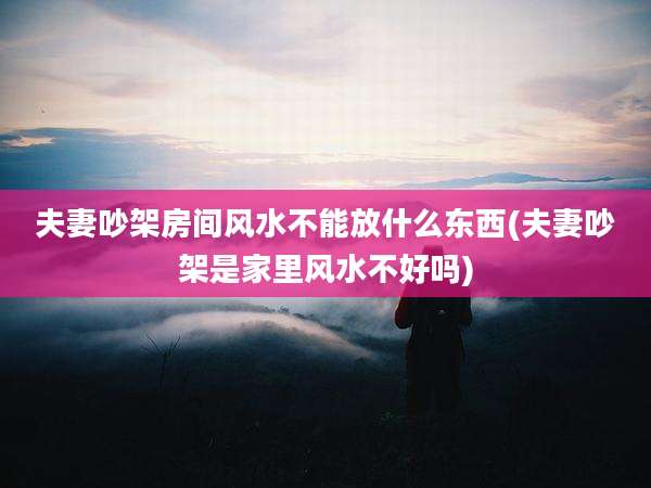 夫妻吵架房间风水不能放什么东西(夫妻吵架是家里风水不好吗)