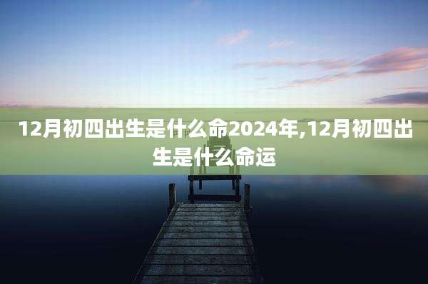 12月初四出生是什么命2024年,12月初四出生是什么命运