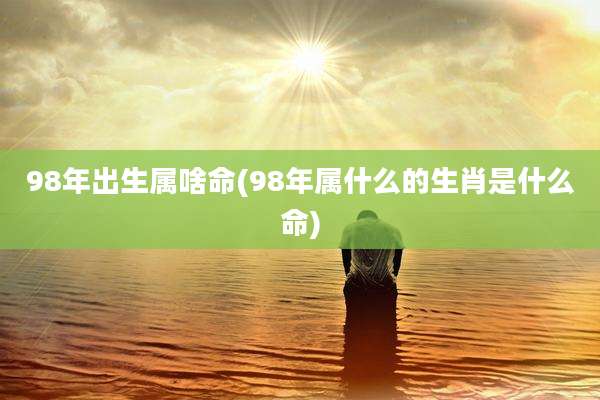 98年出生属啥命(98年属什么的生肖是什么命)