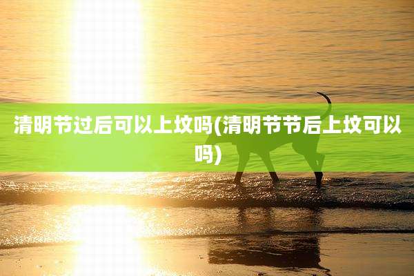 清明节过后可以上坟吗(清明节节后上坟可以吗)