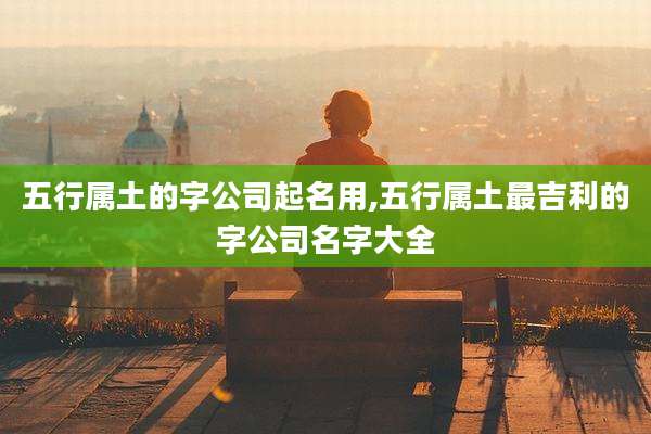 五行属土的字公司起名用,五行属土最吉利的字公司名字大全