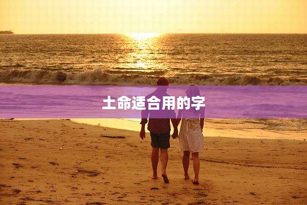 土命适合用的字