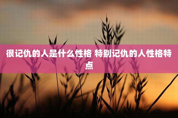 很记仇的人是什么性格 特别记仇的人性格特点