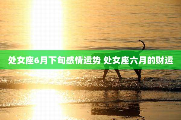 处女座6月下旬感情运势 处女座六月的财运