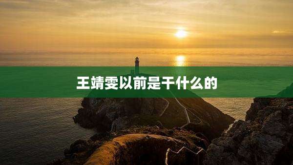 王靖雯以前是干什么的
