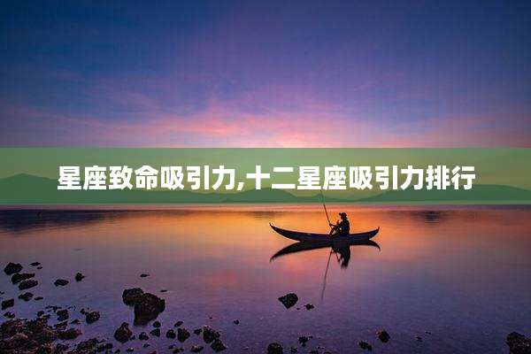 星座致命吸引力,十二星座吸引力排行
