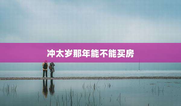 冲太岁那年能不能买房