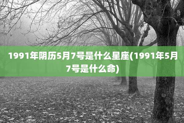 1991年阴历5月7号是什么星座(1991年5月7号是什么命)