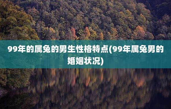 99年的属兔的男生性格特点(99年属兔男的婚姻状况)