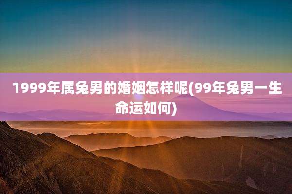 1999年属兔男的婚姻怎样呢(99年兔男一生命运如何)