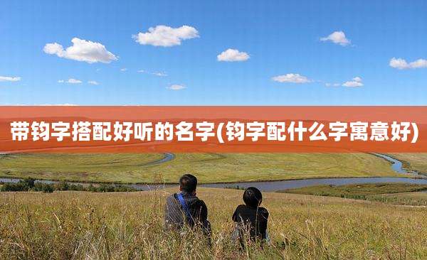 带钧字搭配好听的名字(钧字配什么字寓意好)