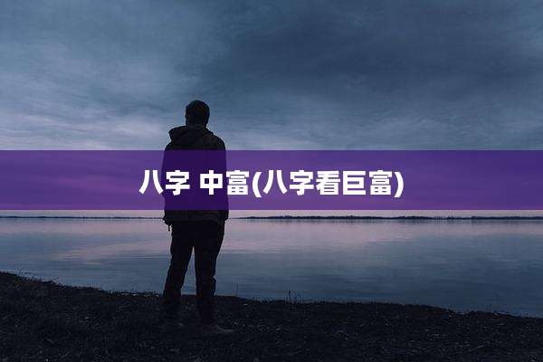 八字 中富(八字看巨富)