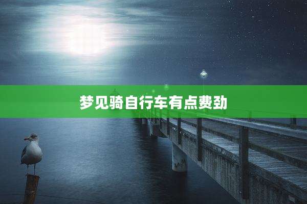 梦见骑自行车有点费劲