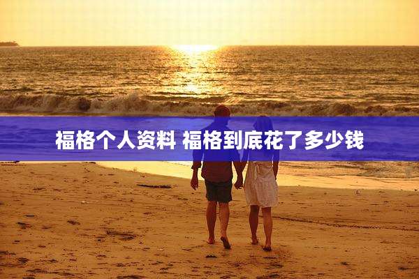 福格个人资料 福格到底花了多少钱