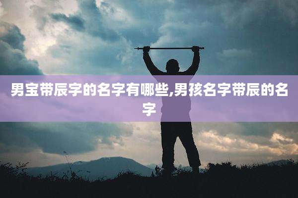 男宝带辰字的名字有哪些,男孩名字带辰的名字