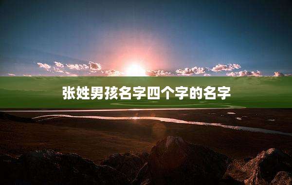张姓男孩名字四个字的名字
