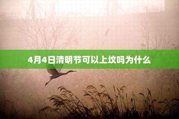 4月4日清明节可以上坟吗为什么
