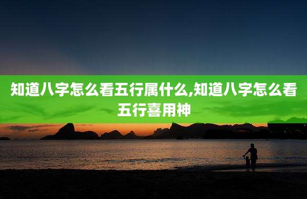 知道八字怎么看五行属什么,知道八字怎么看五行喜用神