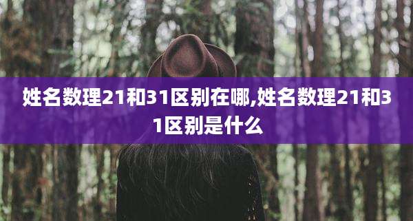 姓名数理21和31区别在哪,姓名数理21和31区别是什么