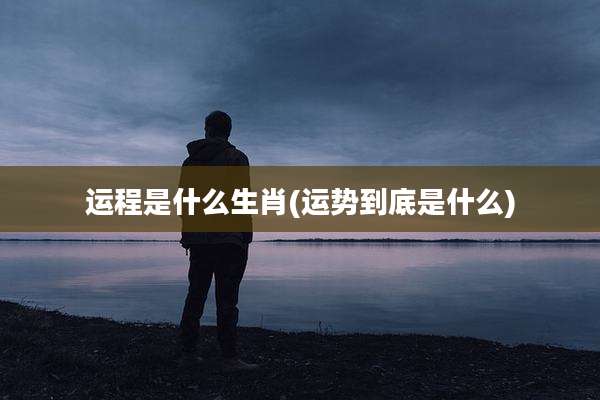 运程是什么生肖(运势到底是什么)