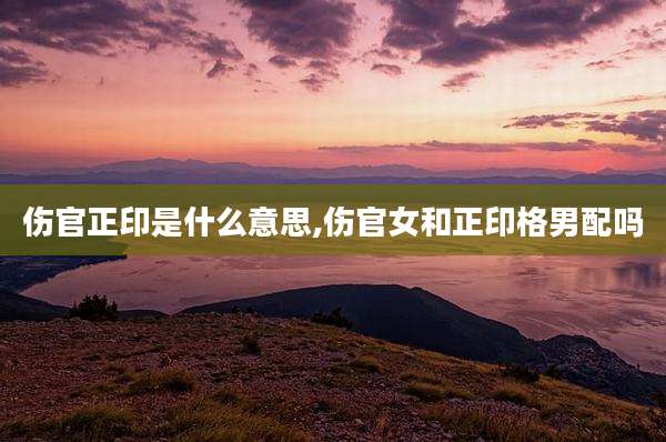 伤官正印是什么意思,伤官女和正印格男配吗