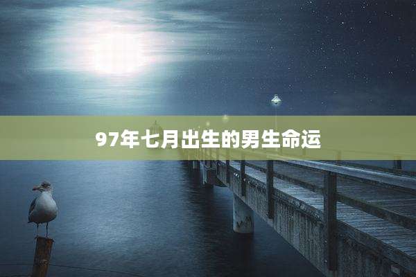 97年七月出生的男生命运