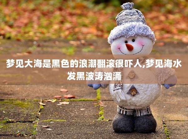 梦见大海是黑色的浪潮翻滚很吓人,梦见海水发黑波涛汹涌