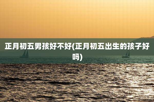 正月初五男孩好不好(正月初五出生的孩子好吗)