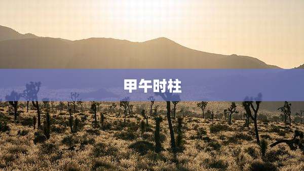 甲午时柱