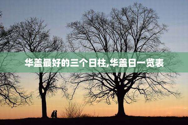 华盖最好的三个日柱,华盖日一览表