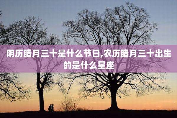 阴历腊月三十是什么节日,农历腊月三十出生的是什么星座