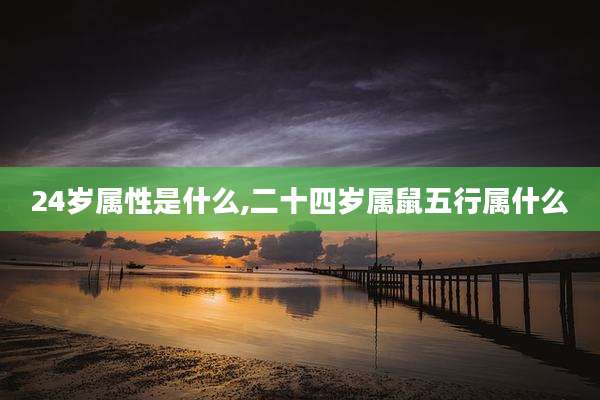 24岁属性是什么,二十四岁属鼠五行属什么