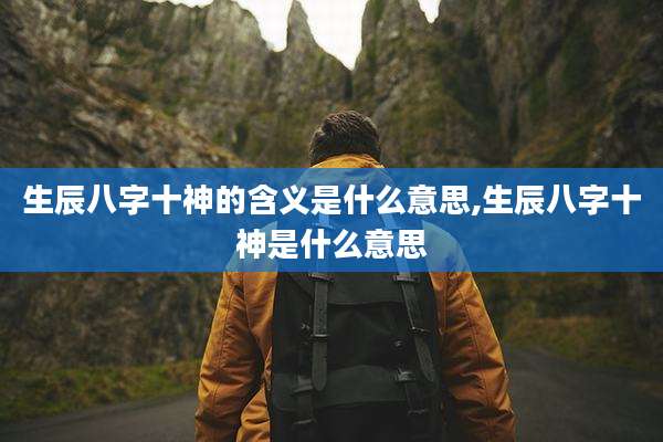 生辰八字十神的含义是什么意思,生辰八字十神是什么意思