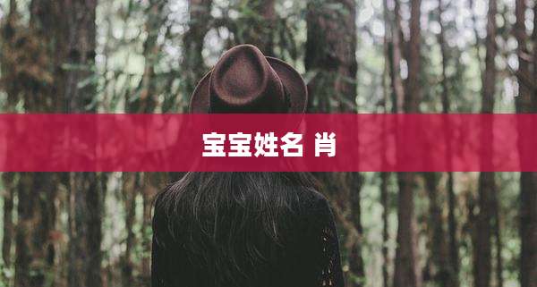 宝宝姓名 肖
