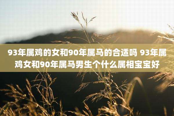 93年属鸡的女和90年属马的合适吗 93年属鸡女和90年属马男生个什么属相宝宝好