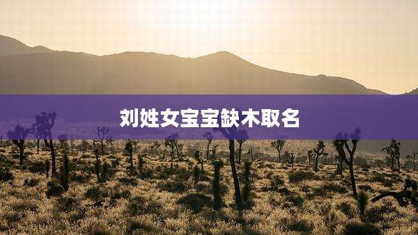 刘姓女宝宝缺木取名